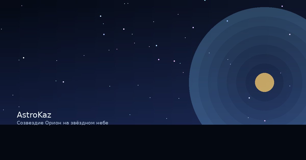 Созвездие Орион на звёздном небе
