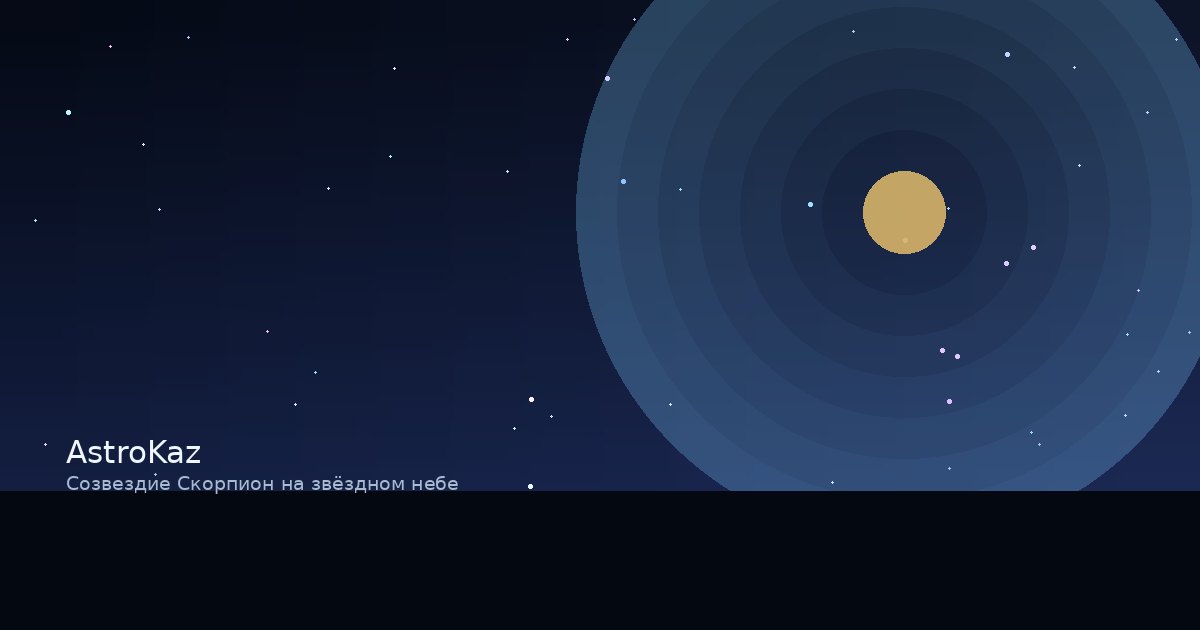 Созвездие Скорпион на звёздном небе