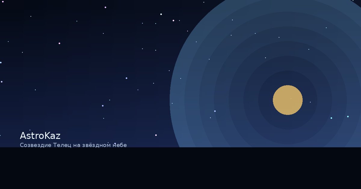 Созвездие Телец на звёздном небе