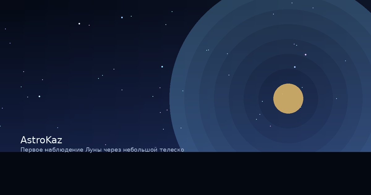 Первое наблюдение Луны через небольшой телескоп