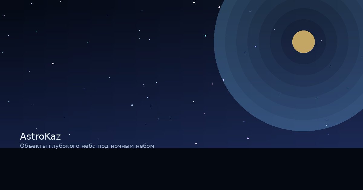 Объекты глубокого неба под ночным небом