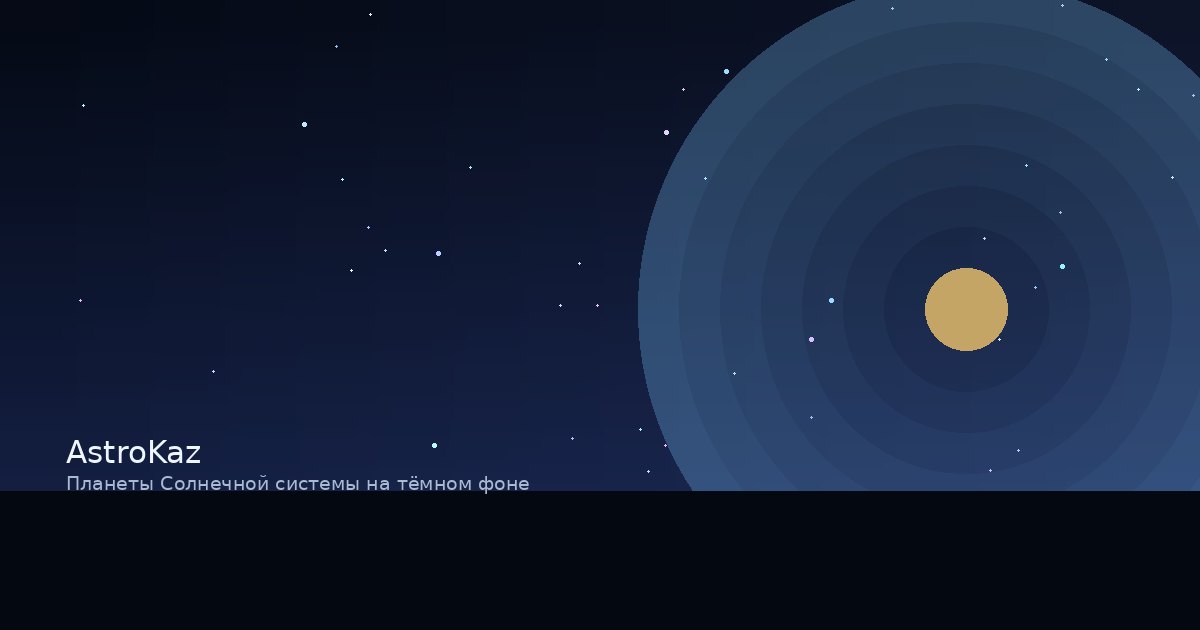 Планеты Солнечной системы на тёмном фоне