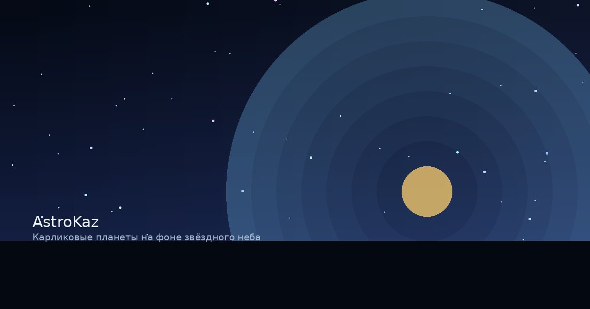 Карликовые планеты на фоне звёздного неба