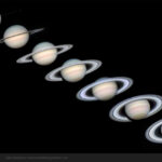 Коллаж планета Сатурн разных лет