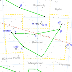 Шаровое скопление M30 находится в Созвездии Козерога