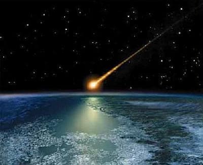 Рисунок метеорит около земли